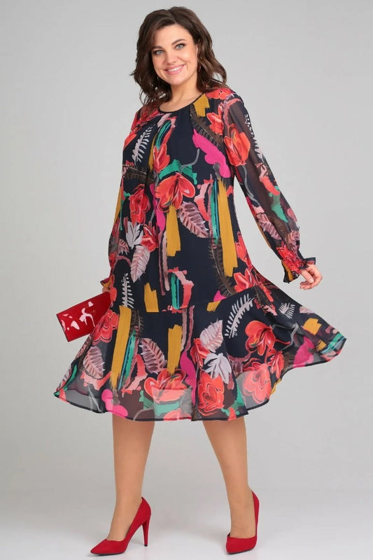 Vestido Estampado Floral Elegante Estilo Romántico