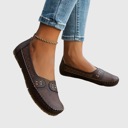 Zapatos ortopédicos tipo mocasín con plantilla ergonómica y suela flexible para mujer, cómodos y versátiles para uso diario o trabajo