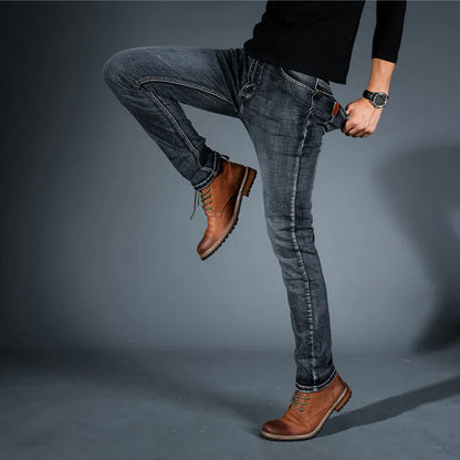 Pantalones vaqueros stretch premium para hombre, ajuste cómodo