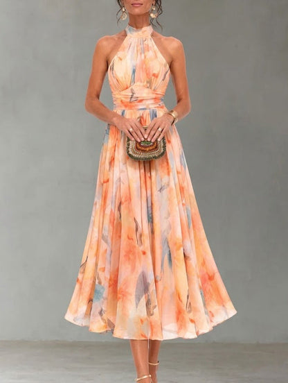 Vestido Halter Acuarela | Estilo Estival