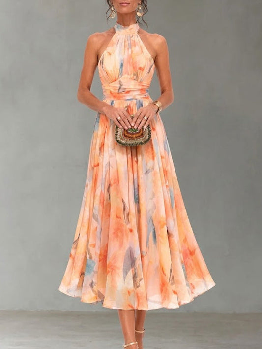 Vestido Halter Acuarela | Estilo Estival