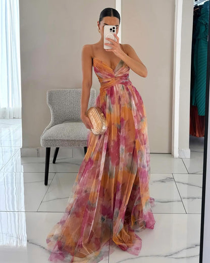 Vestido maxi floral de verano para mujer, ligero y elegante