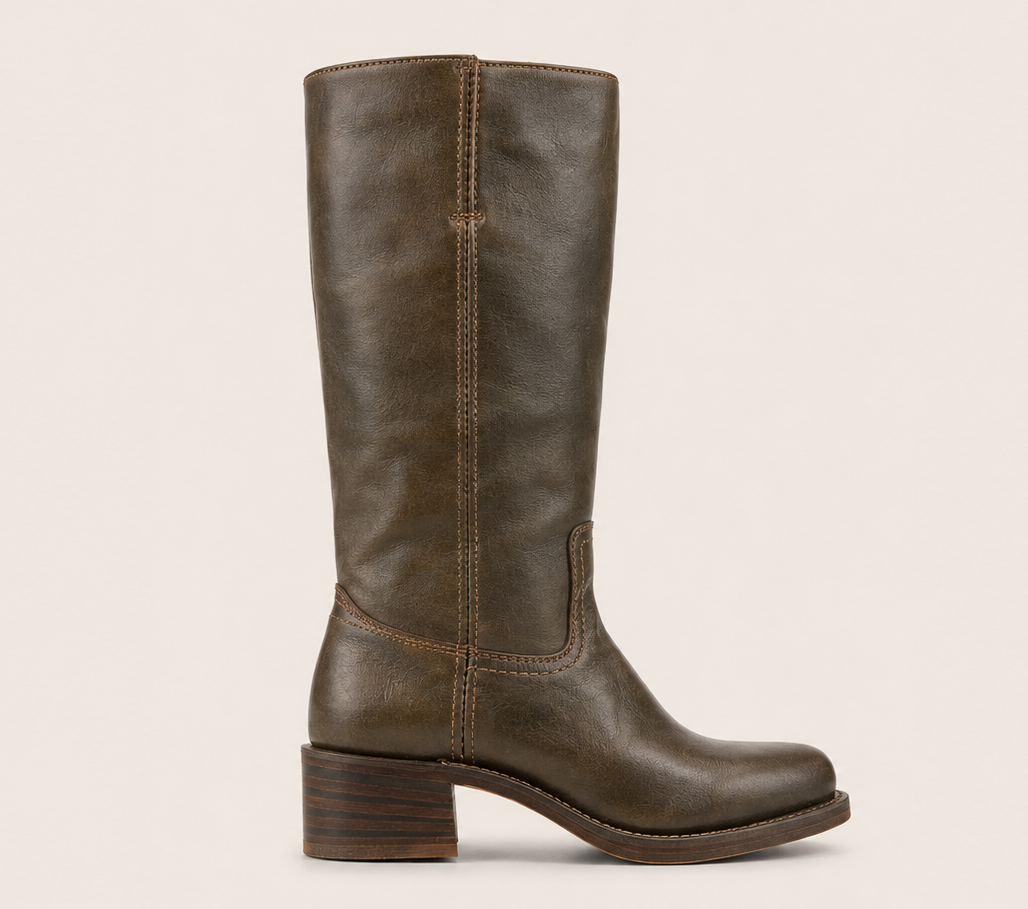 Lucía | Botas de Cuero Exclusivo con Suela Flexible y Tacón Elegante para Mujer