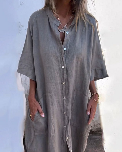 Vestido Camisa Bohemio Para Mujer - Estilo Libre Y Elegante
