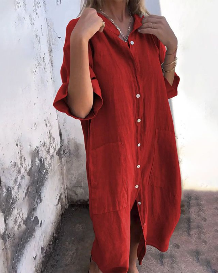 Vestido Camisa Bohemio Para Mujer - Estilo Libre Y Elegante