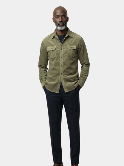 Camisa de pana para hombre, estilo casual business y versátil
