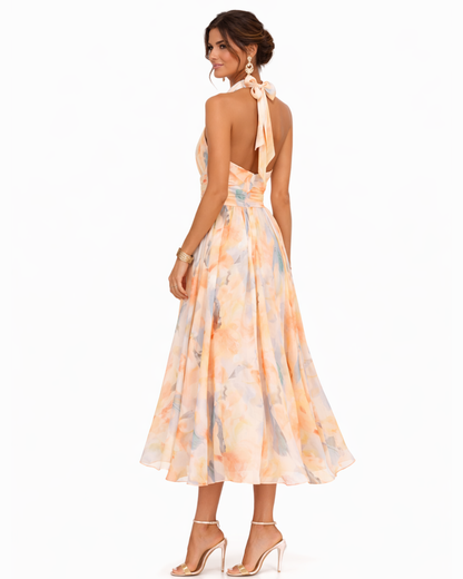 Vestido Halter Acuarela | Estilo Estival