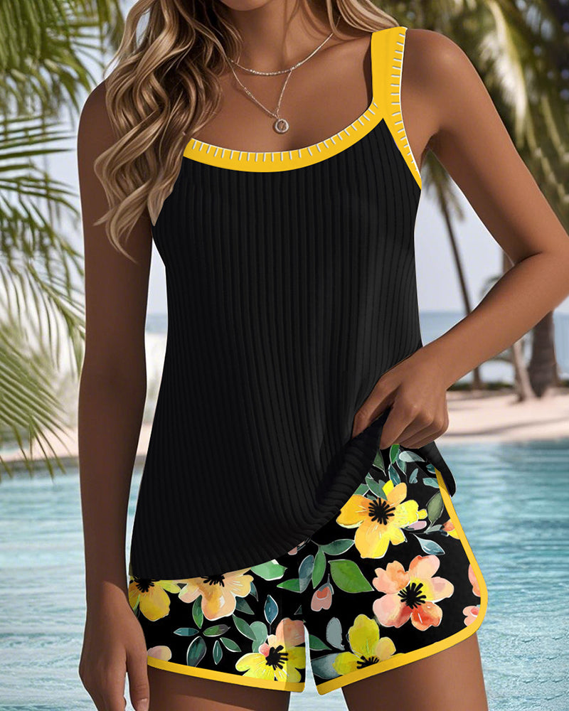Conjunto de tankini elegante de dos piezas