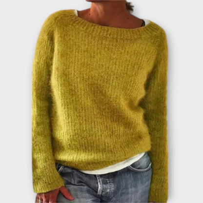 Maren | Jersey de Punto Monocromo con Cuello Redondo para Mujer