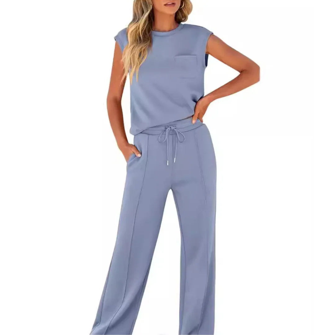 Conjunto de dos piezas de lino para mujer - fresco y elegante