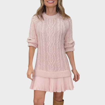 Gabriela | Vestido de Punto en Tejido con Cuello Redondo y Corte Sofisticado para Mujer