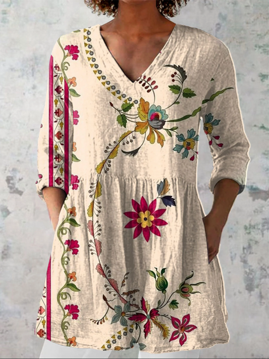 Aria | Blusa Larga con Estampado Expressivo para Mujer