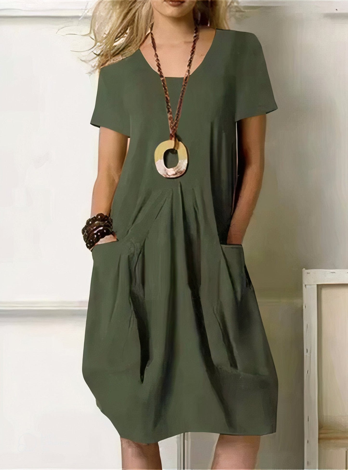 Vestido Fluido de Estilo Casual