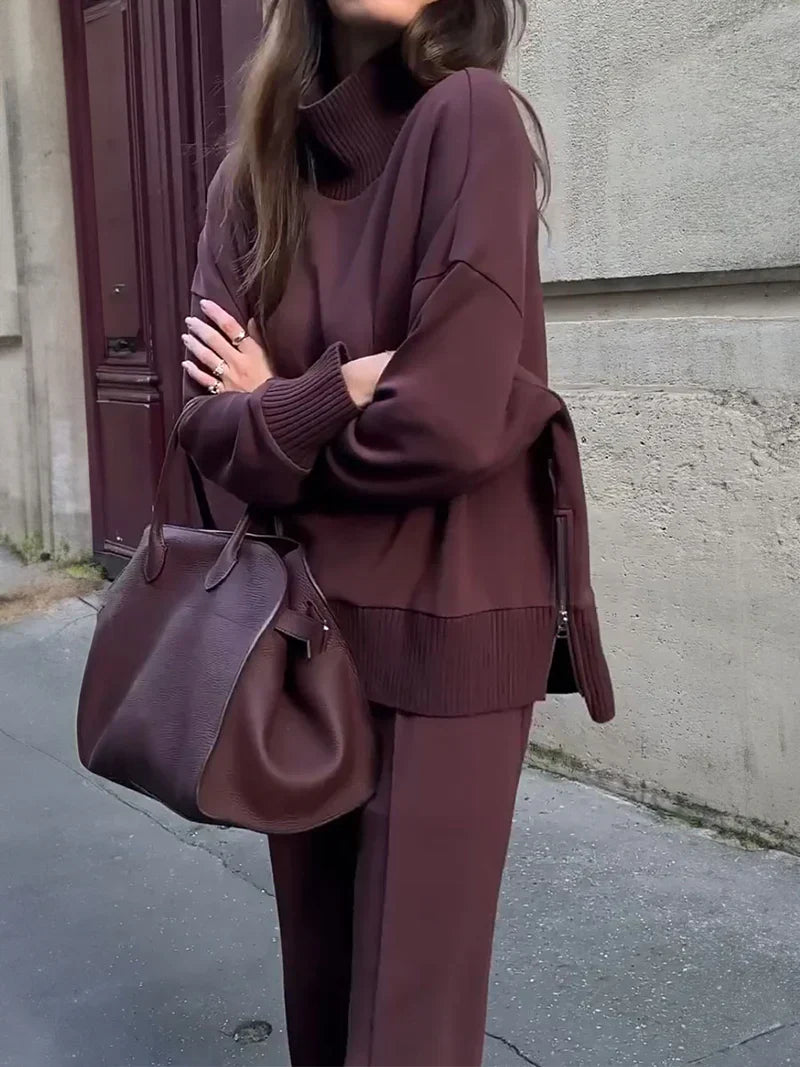 Conjunto de sudadera y pantalón holgado para mujer, cómodo y versátil para uso diario
