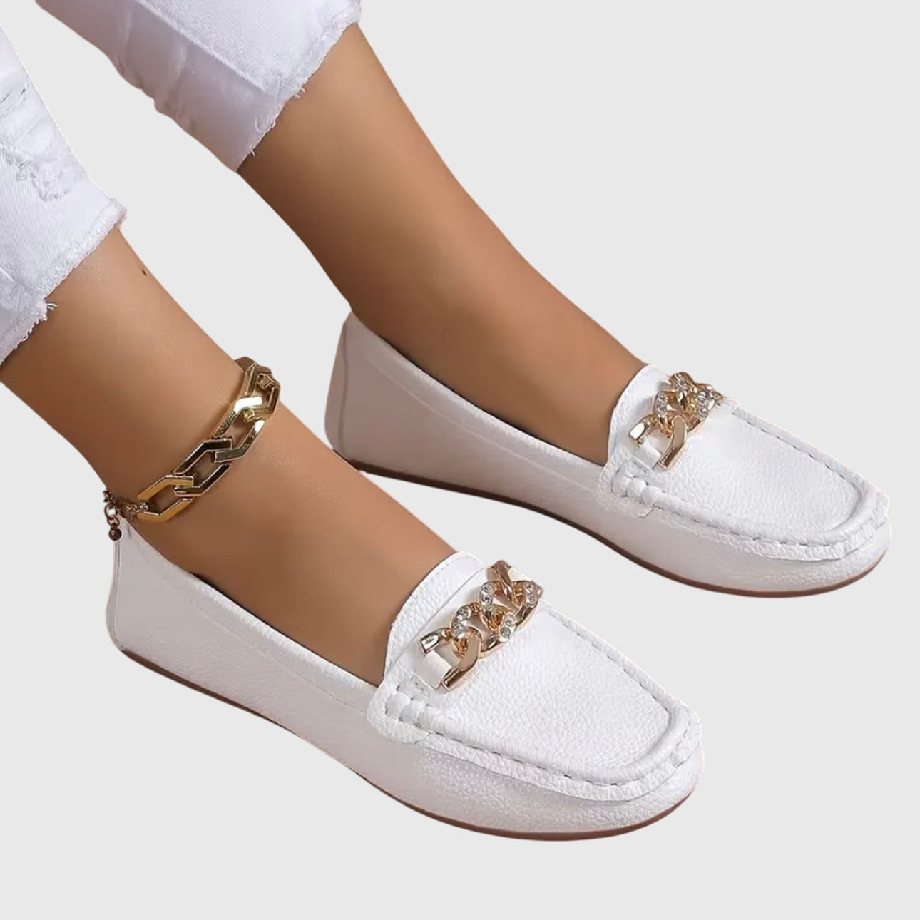 Loafers ortopédicos femeninos con plantilla acolchada y suela antideslizante, versátiles y confortables para caminar