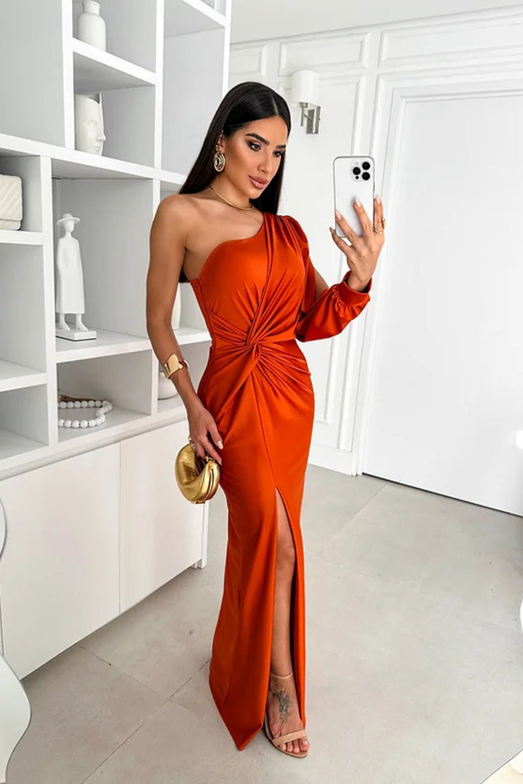 Vestido de silueta elegante para mujer, ligero y sofisticado para fiesta