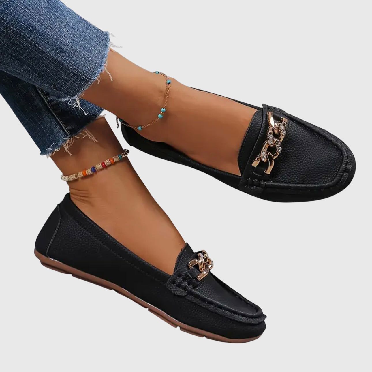 Loafers ortopédicos femeninos con plantilla acolchada y suela antideslizante, versátiles y confortables para caminar