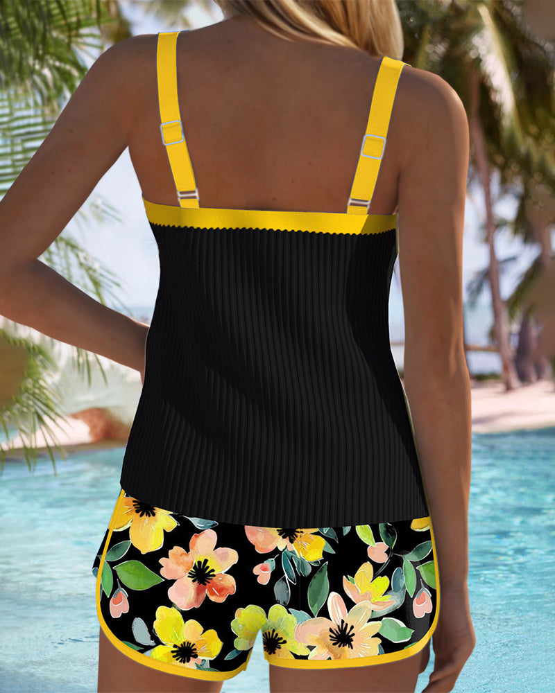 Conjunto de tankini elegante de dos piezas