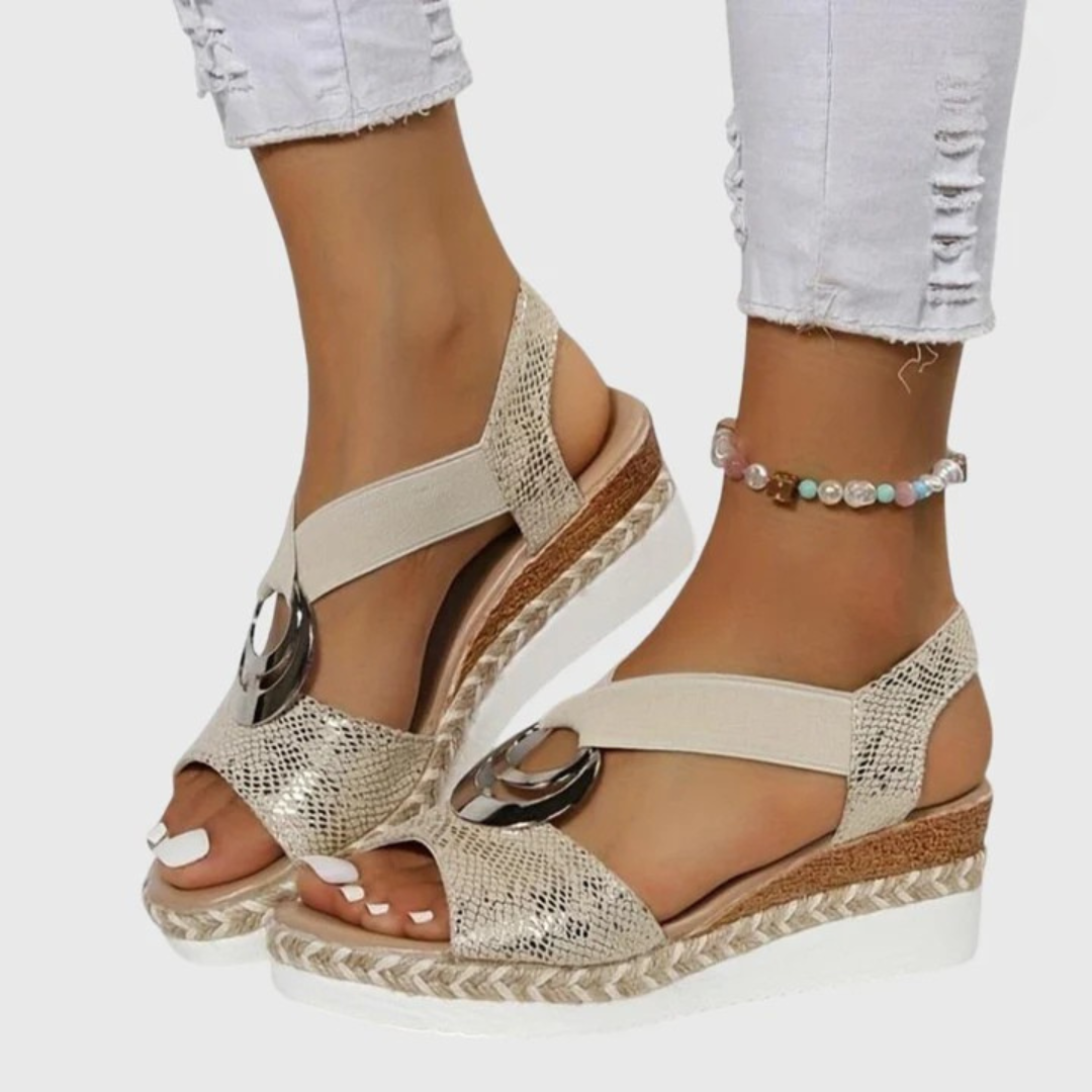 Sandalias ortopédicas con tiras ajustables, suela ergonómica y plataforma cómoda para mujer