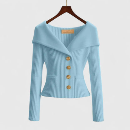 Blazer de punto elegante para mujer, cómodo y versátil para oficina