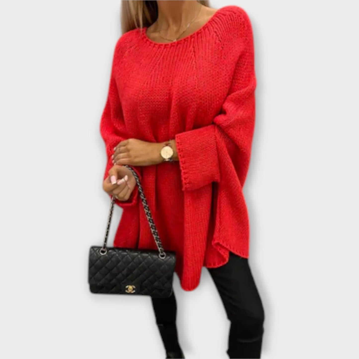 Celeste | Jersey de Punto Elegante con Cuello Redondo para Mujer