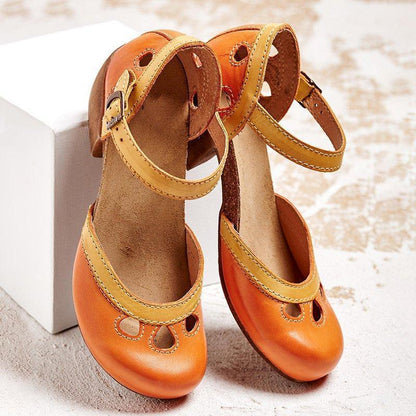 Sandalias planas ortopedicas de tacon bajo para mujer - comodidad maxima