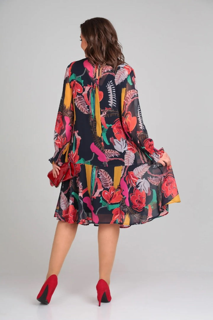 Vestido Estampado Floral Elegante Estilo Romántico