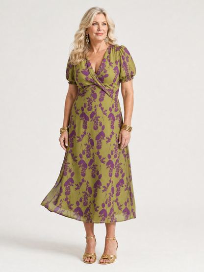Vestido Midi Floral Relajado | Estilo Casual para Mujer