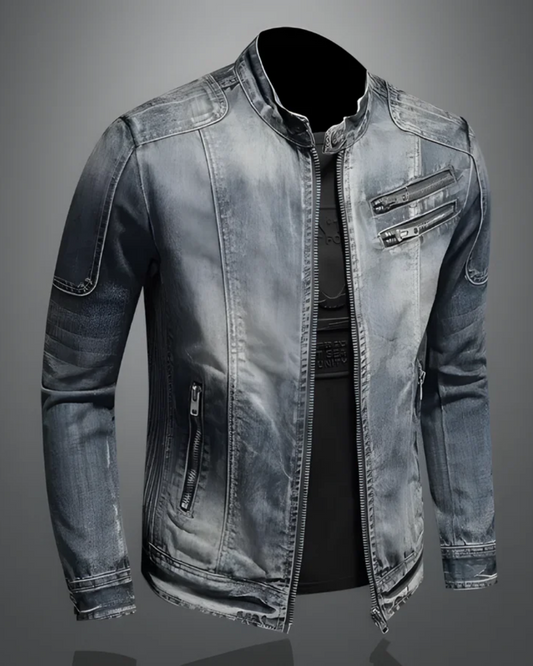Chaqueta vaquera para hombre con diseño clásico y ajuste cómodo, moderna y versátil