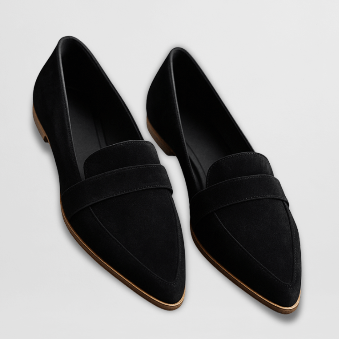 Mocasines ortopédicos de ante suave con plantilla ergonómica y suela flexible para mujer
