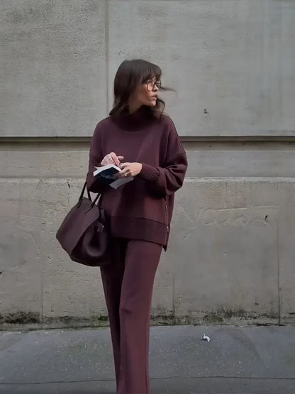 Conjunto de sudadera y pantalón holgado para mujer, cómodo y versátil para uso diario