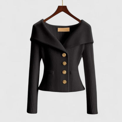 Blazer de punto elegante para mujer, cómodo y versátil para oficina