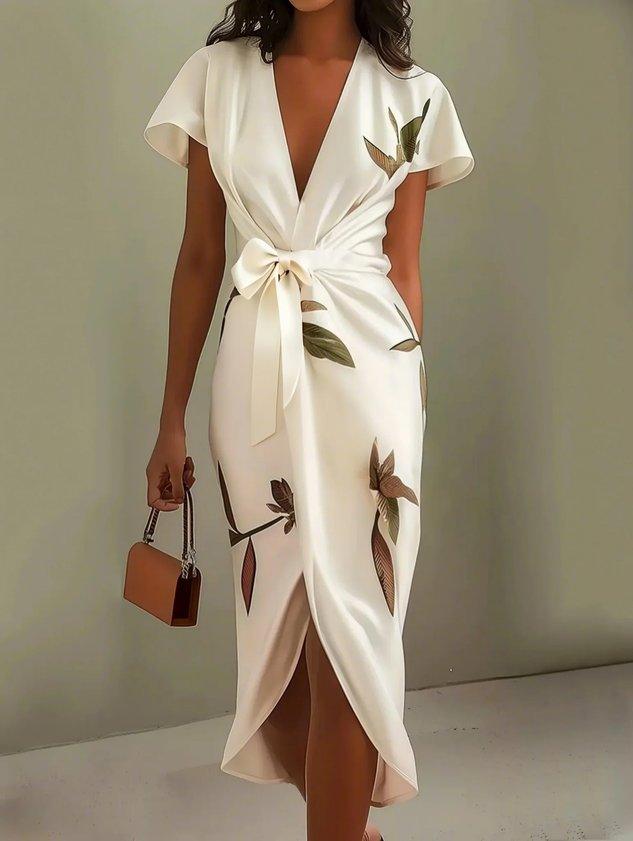 Vestido Envolvente Elegante Para Mujer - Estilo Chic