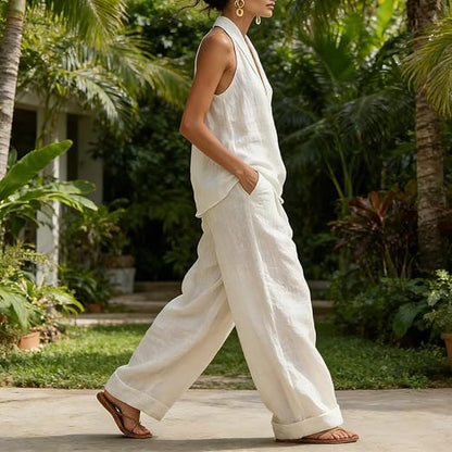 Conjunto de Dos Piezas con Textura de Lino | Estilo Natural y Elegante