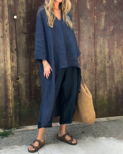 Conjunto elegante y cómodo para mujer, versátil y moderno para uso diario