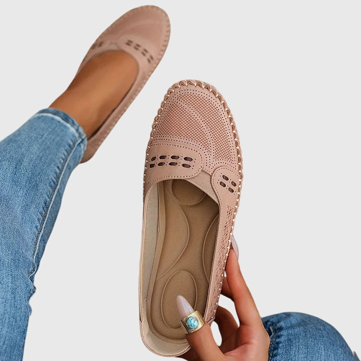 Zapatos ortopédicos tipo mocasín con plantilla ergonómica y suela flexible para mujer, cómodos y versátiles para uso diario o trabajo