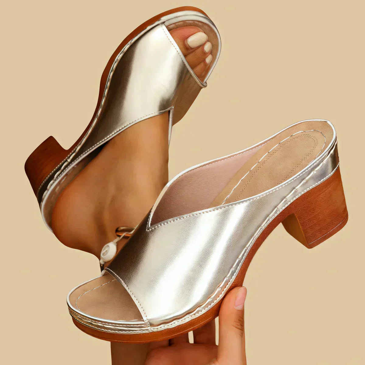 Sandalias Ortopédicas De Tacon Grueso Para Mujer - Comodidad Y Estilo
