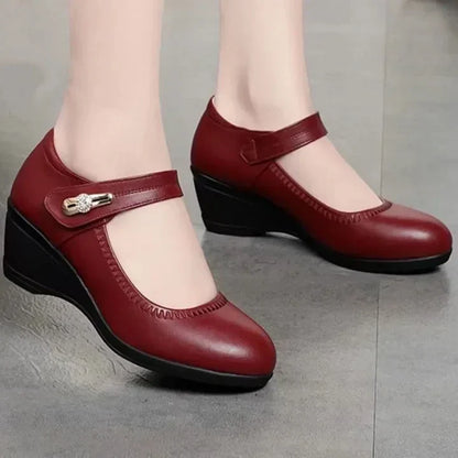 Zapatos de tacón medio elegantes con plantilla anatómica para mujer, cómodos y versátiles para oficina o diario
