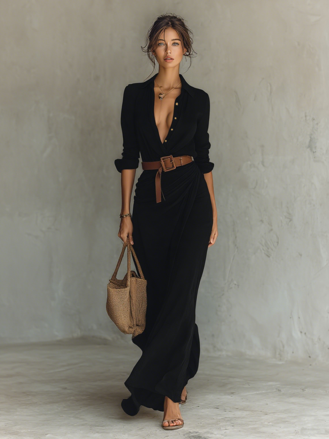 Lumin | Vestido Envolvente Elegante con Diseño Clásico de Verano