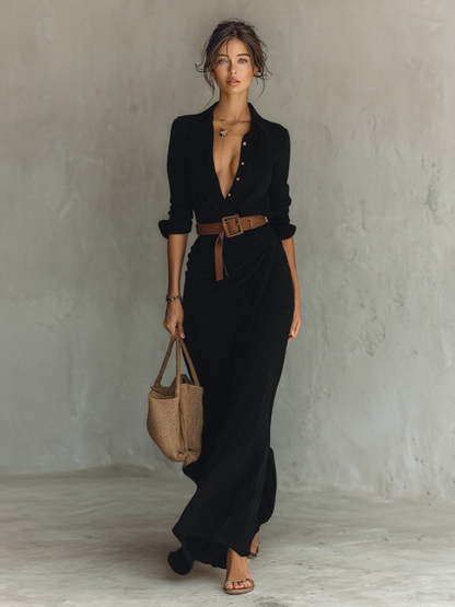 Lumin | Vestido Envolvente Elegante con Diseño Clásico de Verano