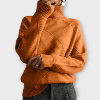 Melanie | Jersey de Punto con Cuello Alto para Mujer de Otoño Elegante