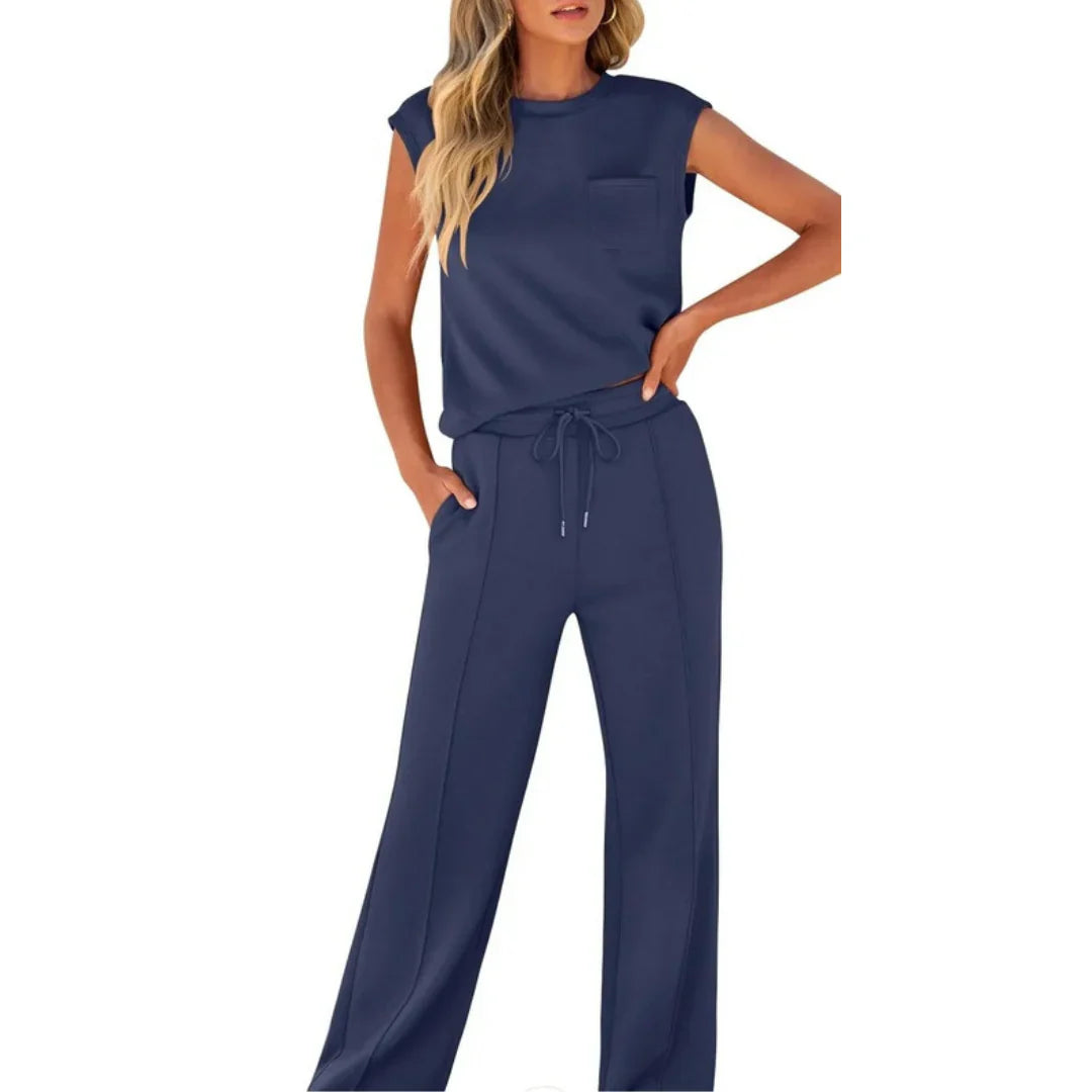 Conjunto de dos piezas de lino para mujer - fresco y elegante