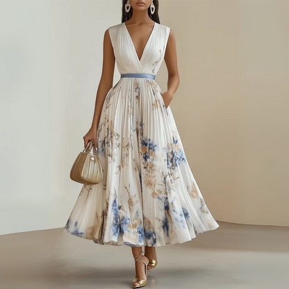 Vestido Maxi Sin Mangas Fluido Para Mujer - Perfecto Para Verano