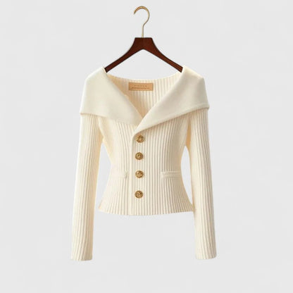 Blazer de punto elegante para mujer, cómodo y versátil para oficina