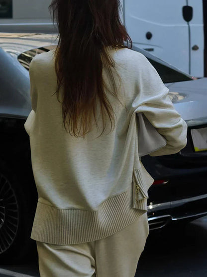 Conjunto de sudadera y pantalón holgado para mujer, cómodo y versátil para uso diario