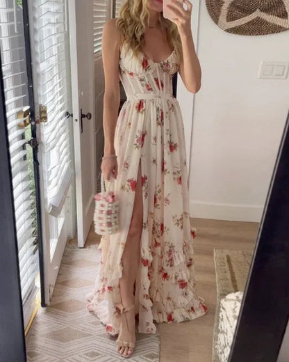 Vestido midi floral para mujer, ligero y elegante para primavera o verano