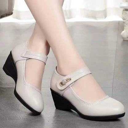 Zapatos de tacón medio elegantes con plantilla anatómica para mujer, cómodos y versátiles para oficina o diario