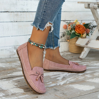 Mocasines con borlas para mujer, estilo elegante y cómodo