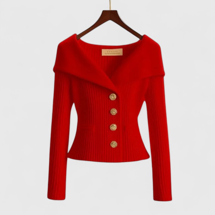 Blazer de punto elegante para mujer, cómodo y versátil para oficina