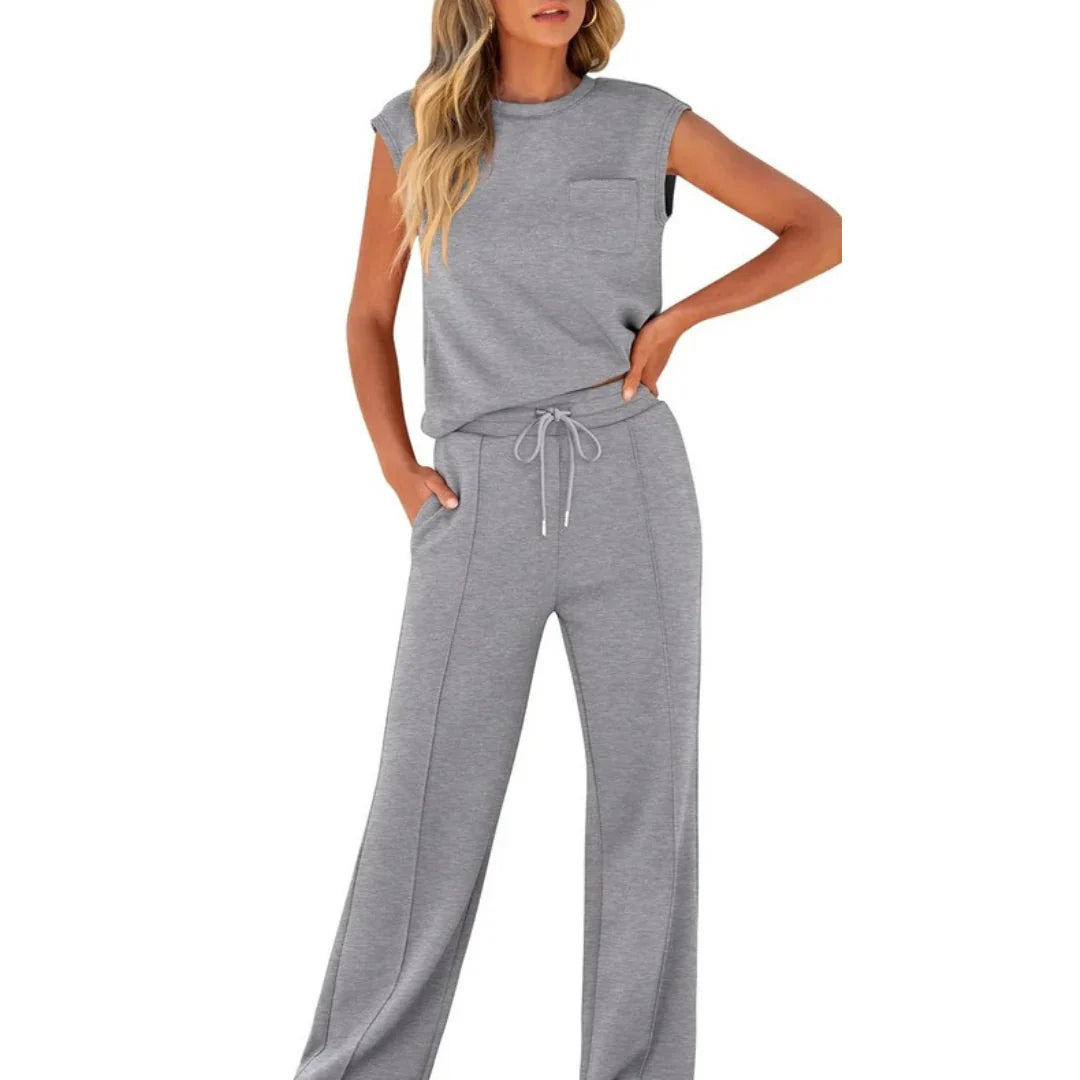 Conjunto de dos piezas de lino para mujer - fresco y elegante